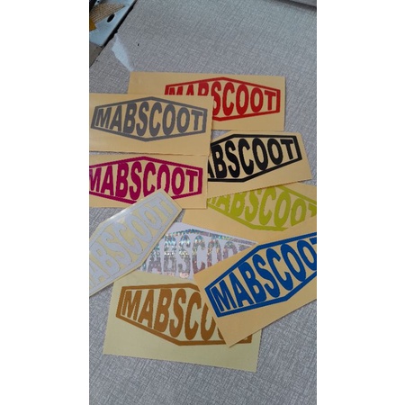 STICKER MABSCOOT CUTTING STICKER HELEM STICKER MOTOR VESPA STICKER CUSTOM