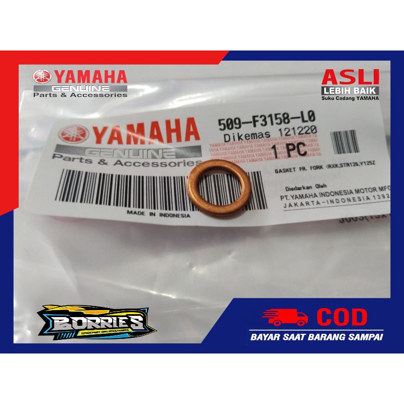 GASKET ATAU RING BAUT L TABUNG SHOCK DEPAN RX KING RXS RXZ VEGA MIO ASLI ORIGINAL YAMAHA YGP 509-F31