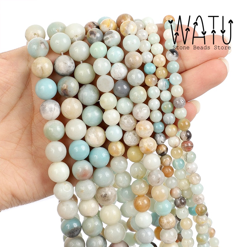 Bahan Gelang Batu Alam Amazonite Natural Stone Beads