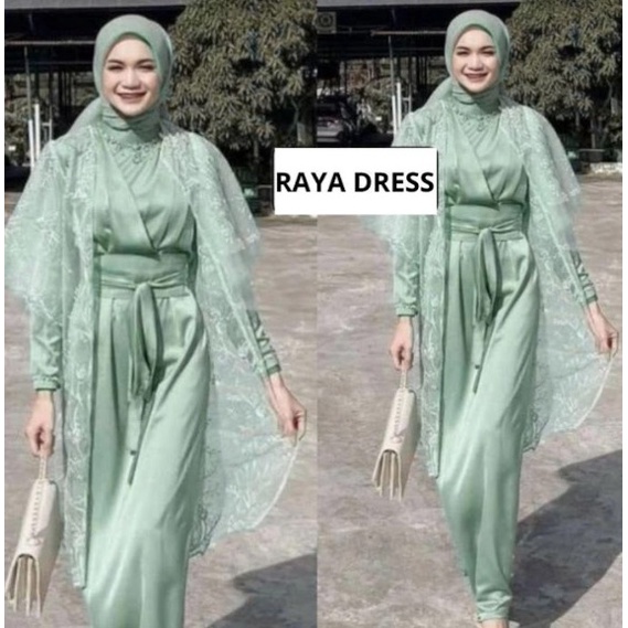 ADA JUMBO - RAYYA DRESS GAMIS BRUKAT GAMIS KONDANGAN GAMIS BRUKAT TILLE DRESS GAMIS KIMONO COUTER PREMIUM GAMIS TERBARU DRESS TERBARU