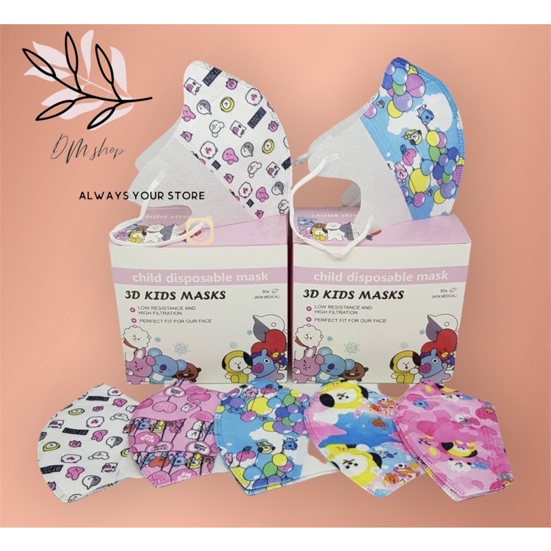 MASKER ANAK ANAK DUCKBILL isi 50pcs+BOX