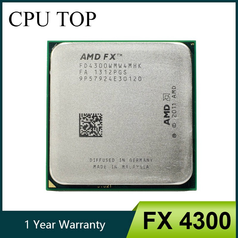 Bebas ongkir AMD FX 4300 3.8 GHz Quad-Core Processor Socket AM3+ 32NM CPU Bulk Package FX-4300