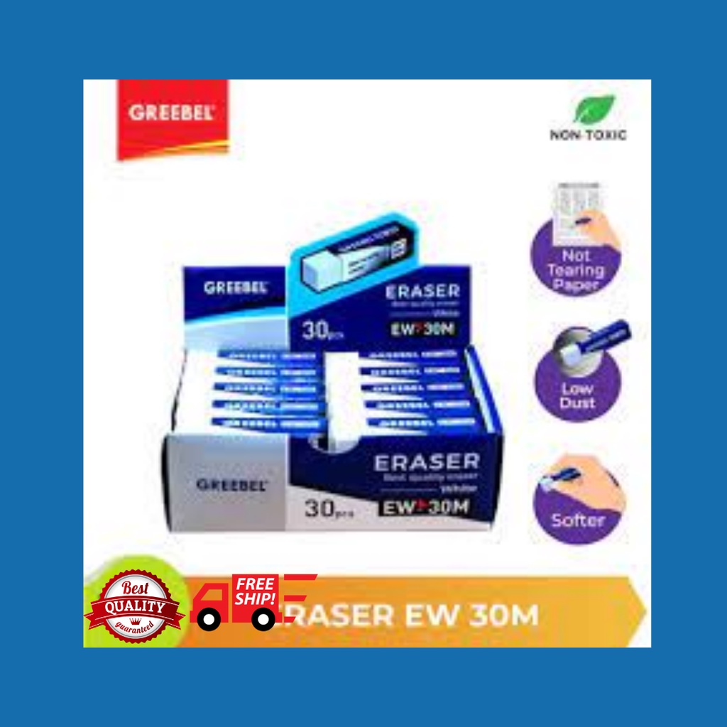 

GREEBEL PENGHAPUS PUTIH ERASER WHITE GBW-120630 (30PCS/BOX)