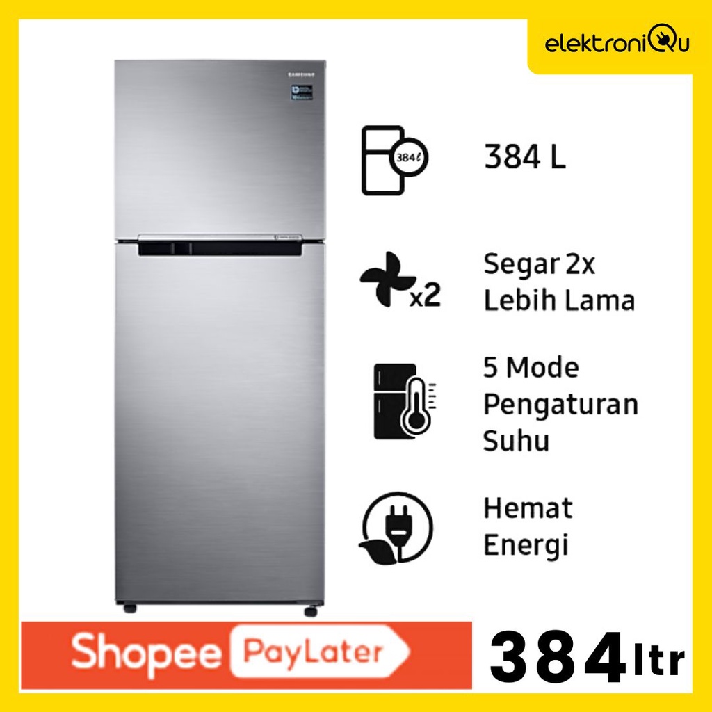 LEMARI ES SAMSUNG RT-38K5032S8 KULKAS 2 PINTU SAMSUNG RT38K5032S8/SE 384 LITER INVERTER