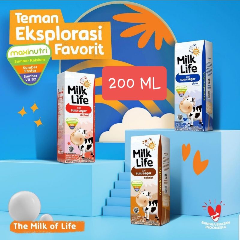 

MILK LIFE UHT CHOCOLATE STRAWBERRY PLAIN KURMA-SUSU UHT MILK LIFE 200ML COKELAT STROBERI PAIN KURMA-MILK LIFE 200ML COKLAT