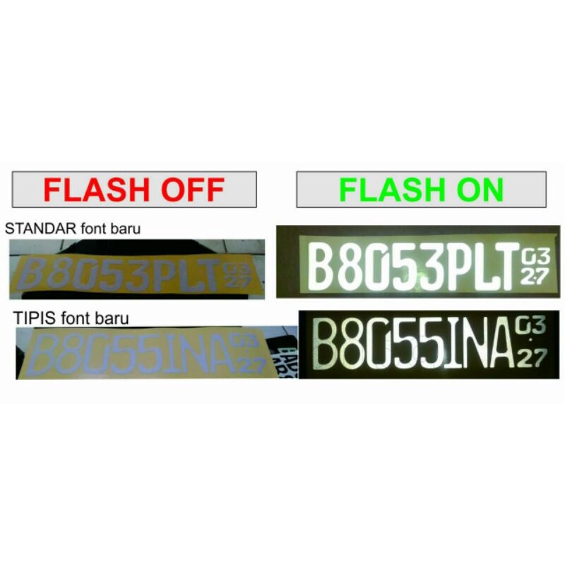 sticker plat nomer mobil Font Terbaru scotlight