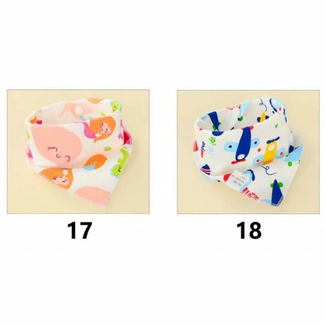 BB-021 Slabber Celemek Bib Segitiga Makan Bayi Bahan Katun Halus / Handuk Air Liur Bayi