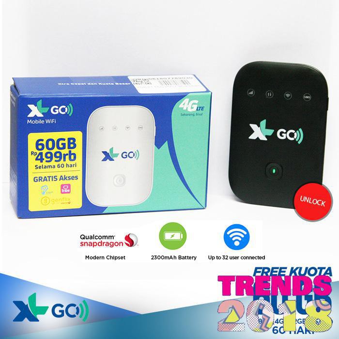 PROMO HARGA MURAH Modem Mifi  4G LTE  XL GO  UNLOCK Kuota 60 GB (untuk 2 Bulan)