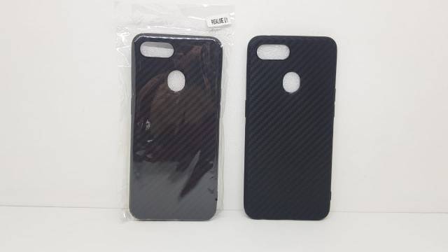 Soft Case Realme U1 6.3 inchi Black TPU Fiber Carbon Realme U1 Casing Realme RMX1831 RMX1833