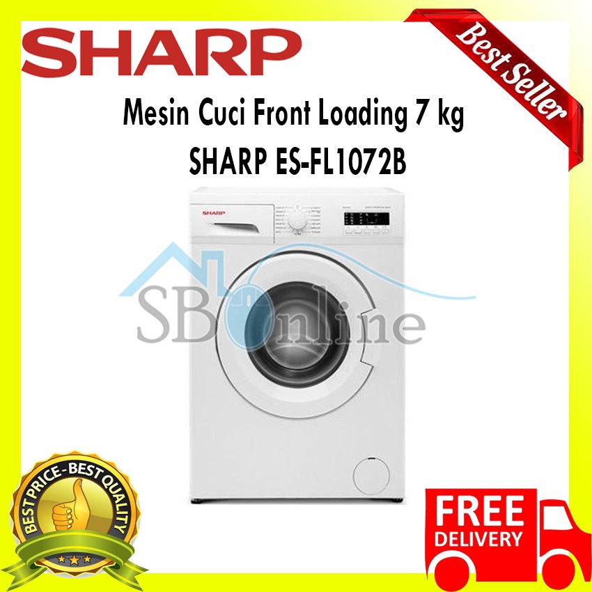 SHARP Mesin Cuci Front Loading Boomerang Series ES-FL1072B