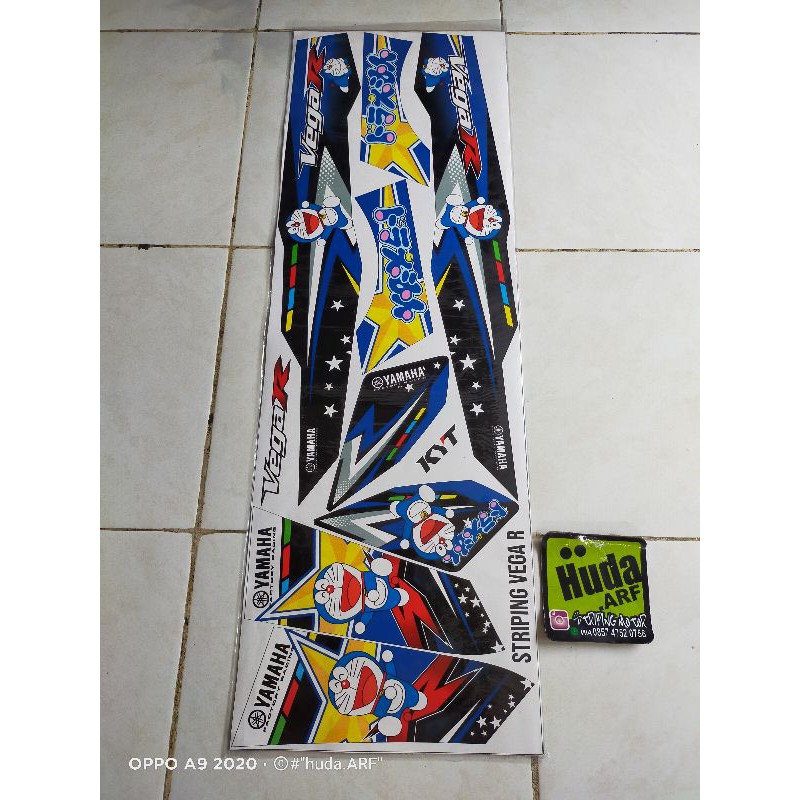Striping vega r sticker VEGA R lis motor VEGA R variasi VEGA R yamaha vega R new "DORAEMON"