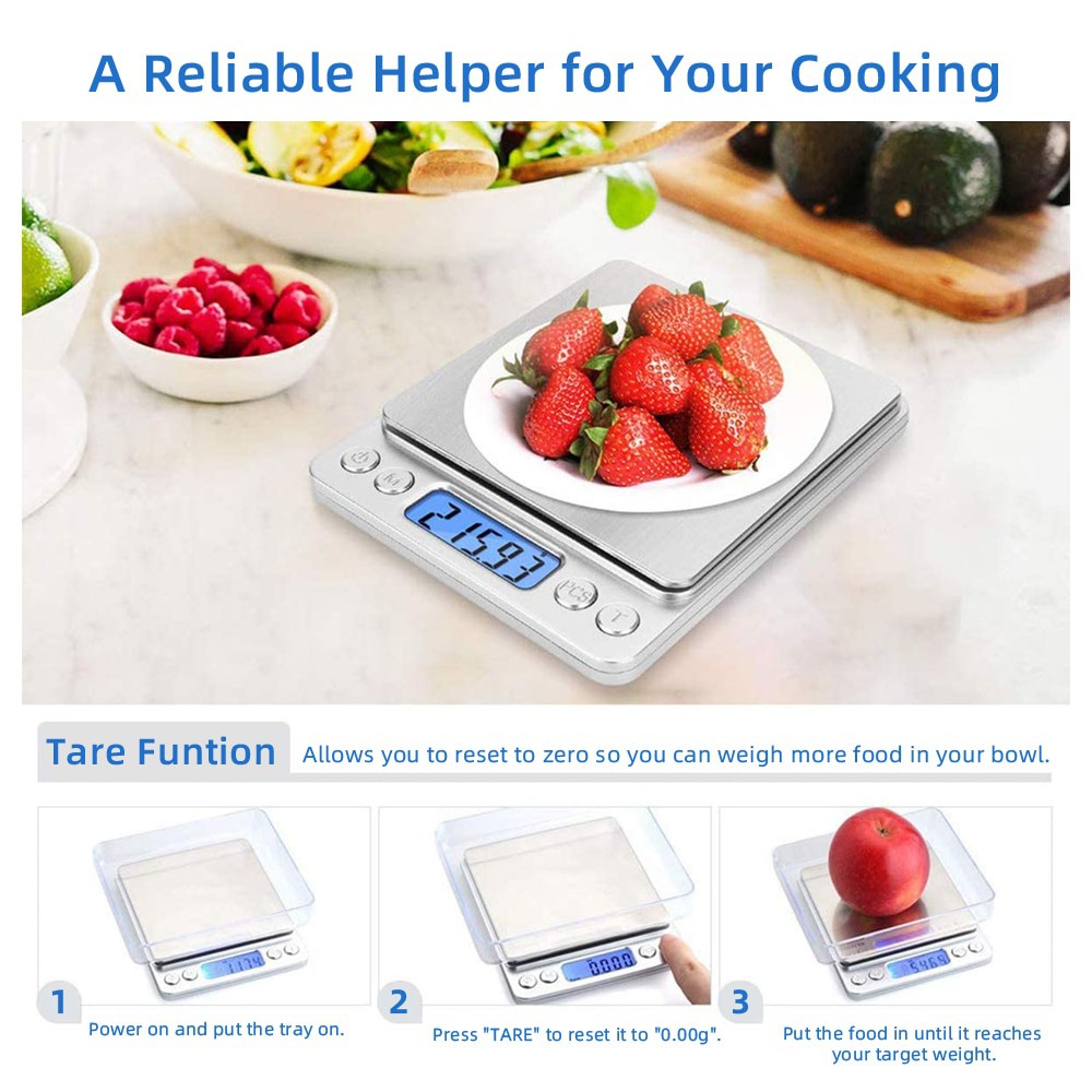 Timbangan Kopi Kue Dapur Mini Digital Scale Taffware Digipounds i2000 Min 0.1g - 0.01g