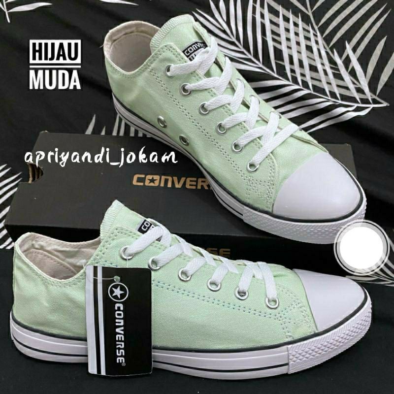 Sepatu Converse All Star Khusus Warna Hijau Muda Tanpa Box (Tersedia Ukuran Anak)