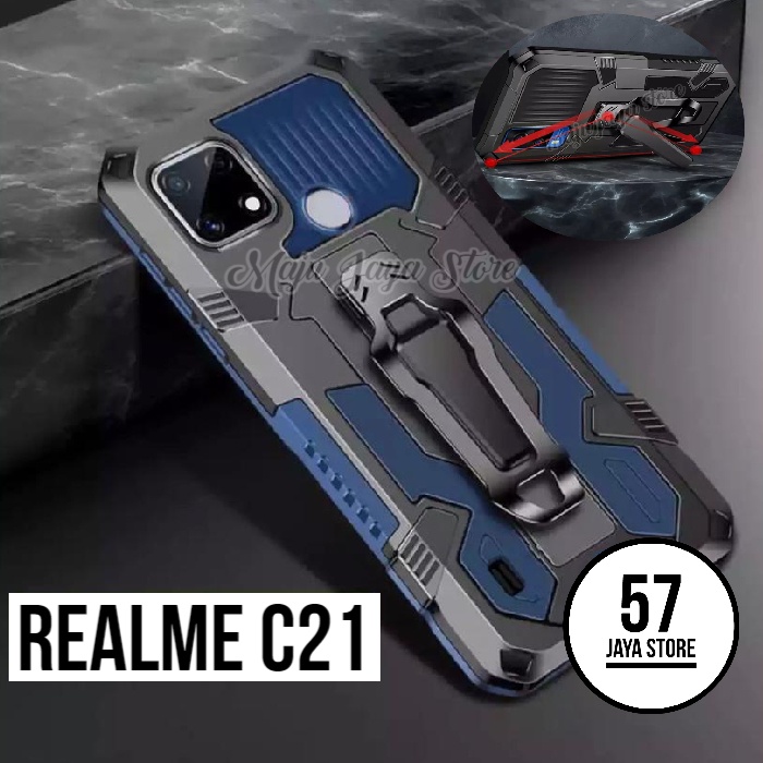 case robot realme C21 / C21Y new hard case klip silicon standing case armor