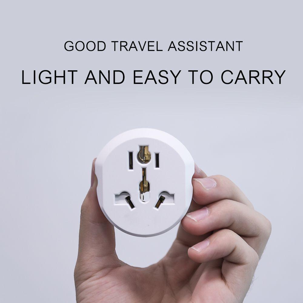 Nickolas1 Adaptor Colokan Listrik Universal Travel Adapter Europe Plug AU UK CN US To EU Eropa Plug 2pin Bulat Socket Plug Converter AU UK CN US To EU Plug