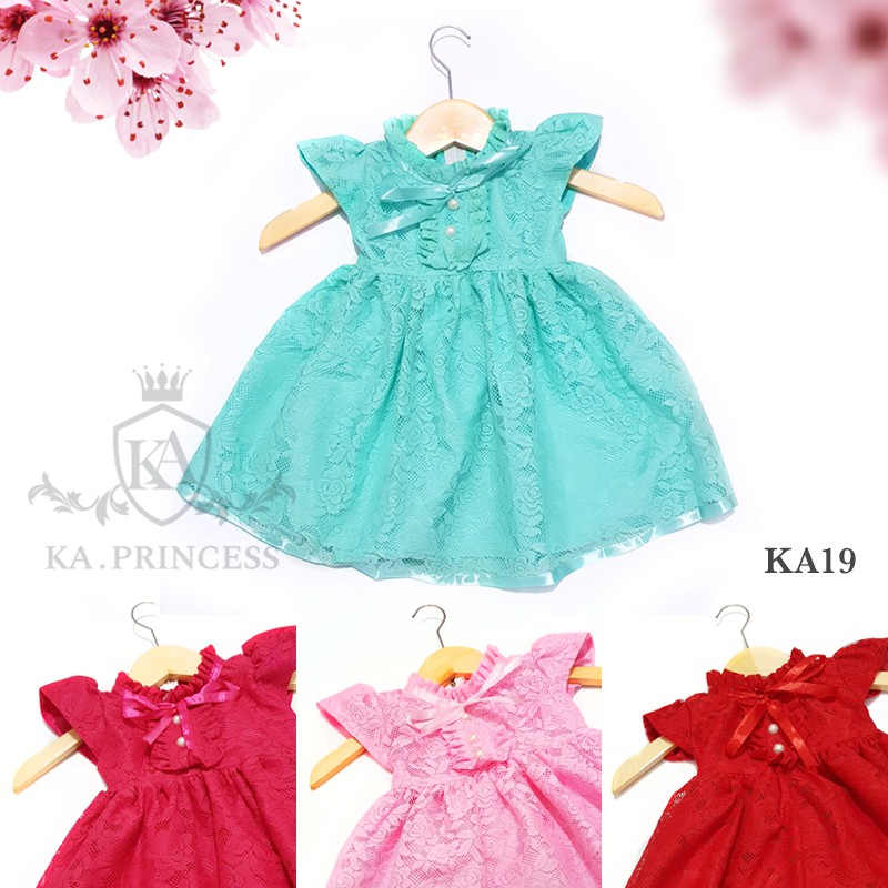 Baju Bayi Perempuan 0 - 18 Bulan Gaun Bayi Dress Bayi  Baju Pesta Murah KA19