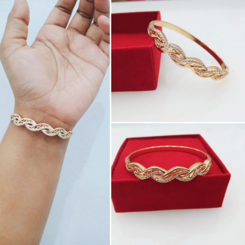 GELANG WANITA BLINK FASHION GELANG KAKU WANITA ANTI KARAT GELANG UNIK