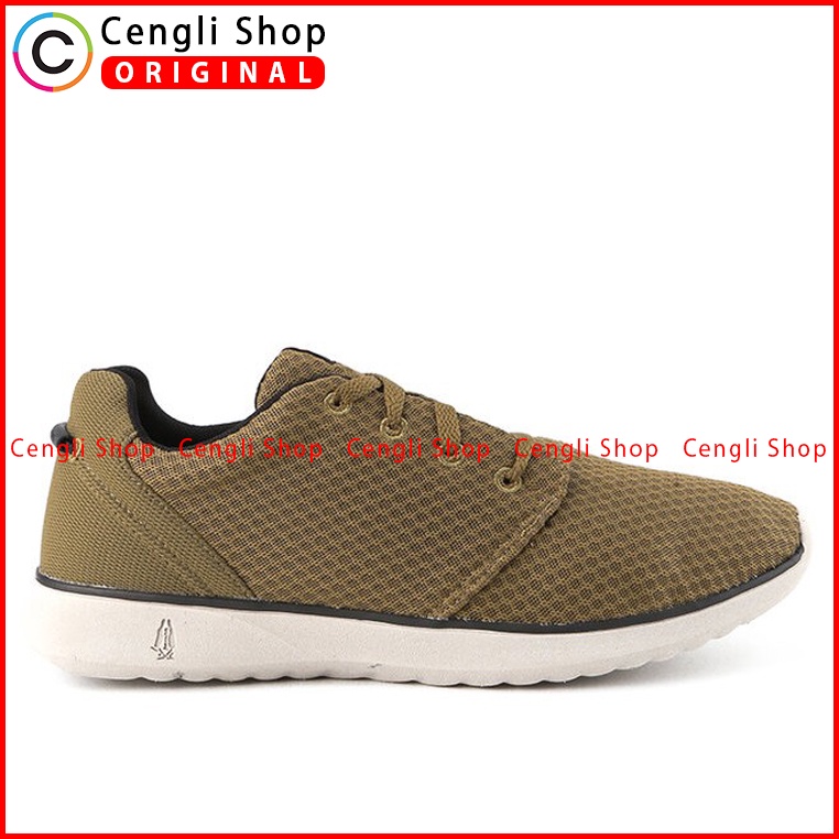 SEPATU SNEAKER HUSH PUPPIES PRIA ORIGINAL CASUAL KETS ASLI HIJAU HM025