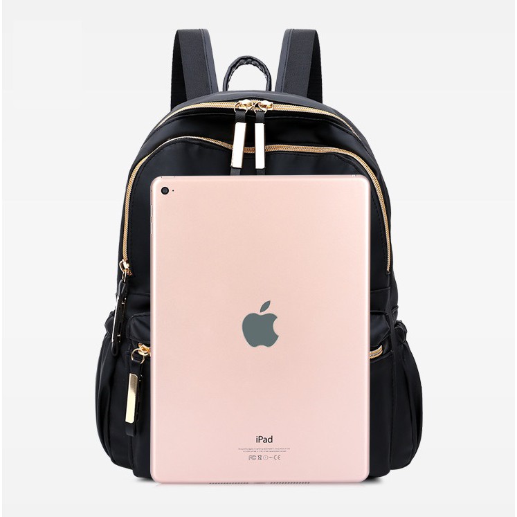 Tas Ransel Premium Import Korea Waterproof Gold Plated Nylon