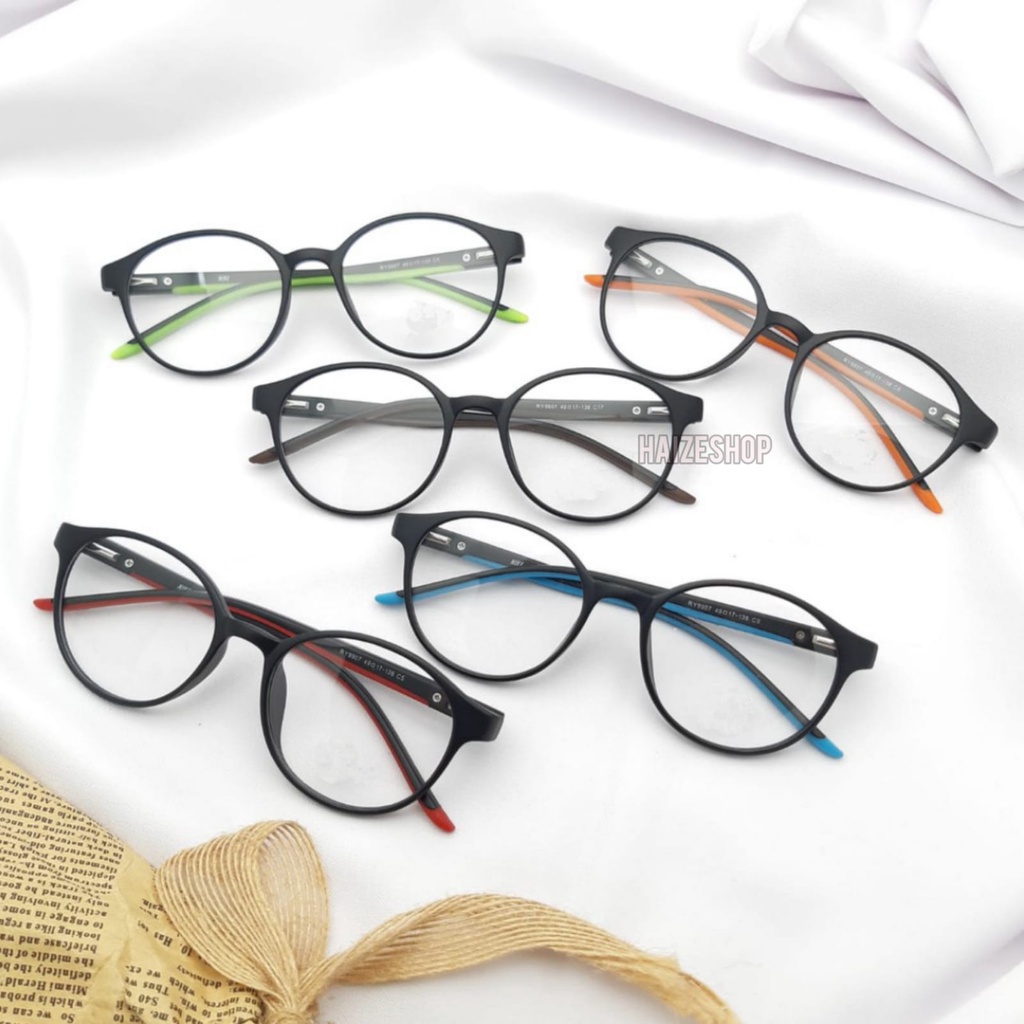 Haizeshop Kacamata Premium Unisex Minus Plus Silinder Progresif Photocromic Blueray 9907
