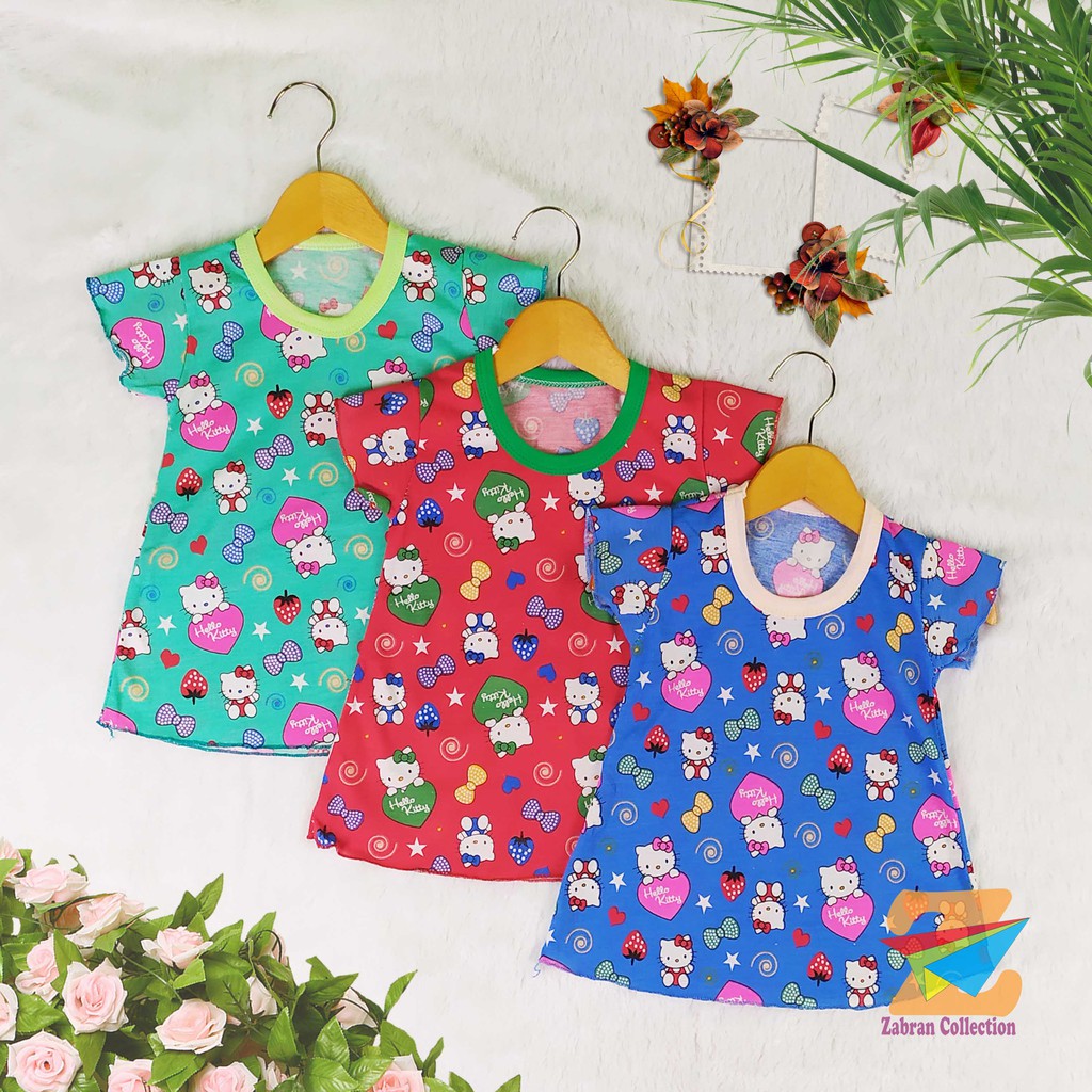 Dress Anak Lengan Motif 0 Sampai 4 Tahun