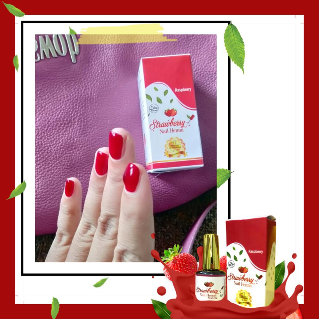 Strawberry Nail Henna - pacar nail henna original - nail henna - henna pacar