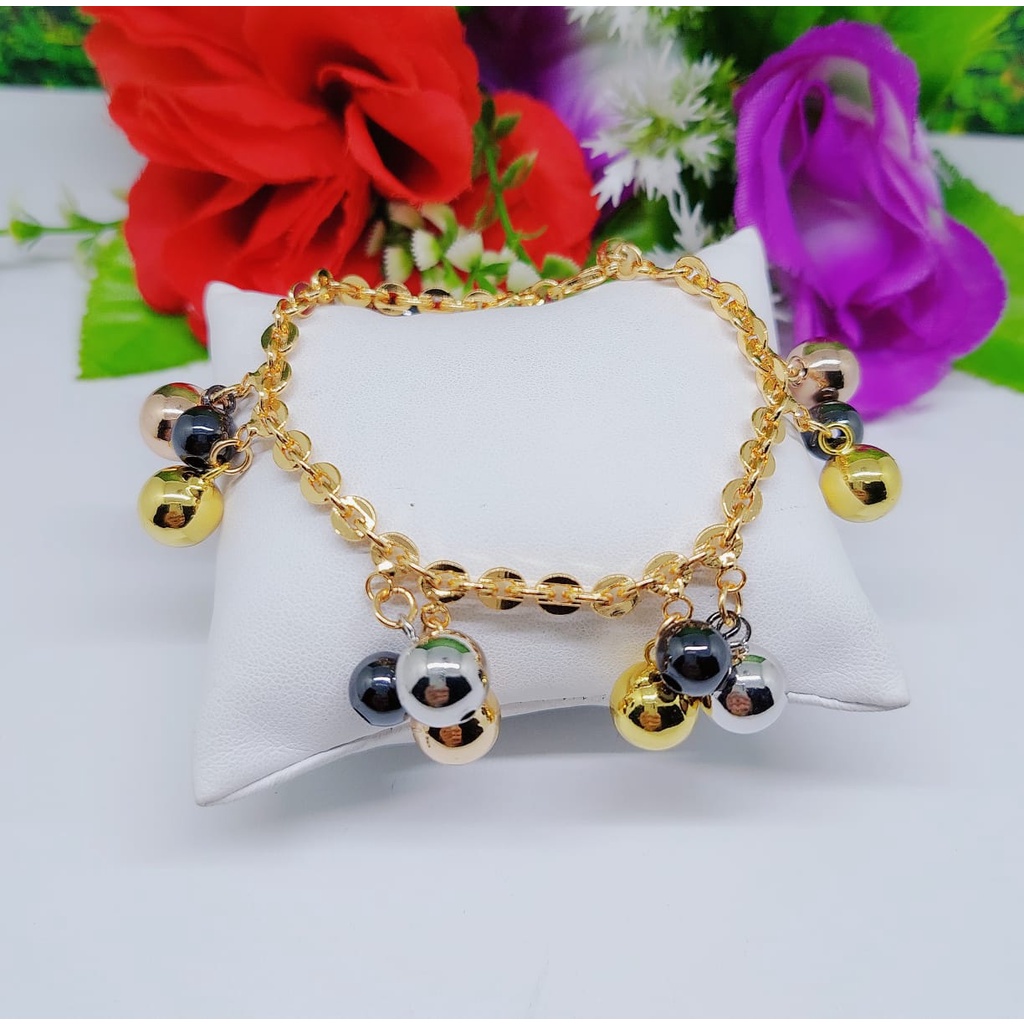 Set gelang dan cincin anggur lapis emas perhiasan xuping jewelry  0242