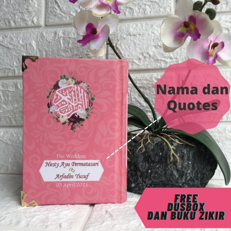 hampers seserahan pernikahan custome Alquran quran custom nama alquran Al quran seserahan
