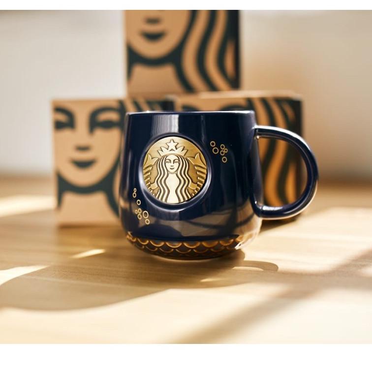 tumbler Starbucks rapa Gelas  Keramik Mug Kopi Motif Mermaid Cup/  sendok/ cocok gift K40W