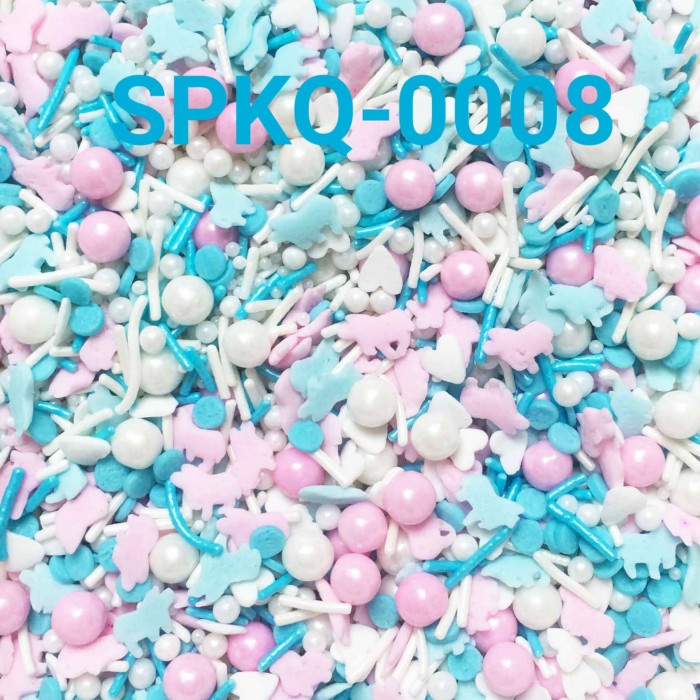 

SPKQ-0008 SPRINKLES SPRINKLE SPRINKEL 250GR BIRU PINK PUTIH EKSKLUSIF