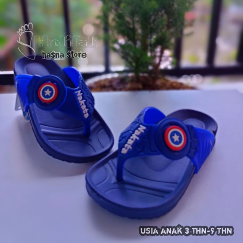 SANDAL JEPIT ANAK LAKI-LAKI LOGO AVENGERS 24-29&amp;30-35 (5b/c)