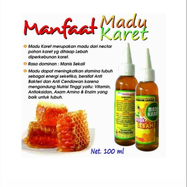 

madu karet 100ml pondok lebah