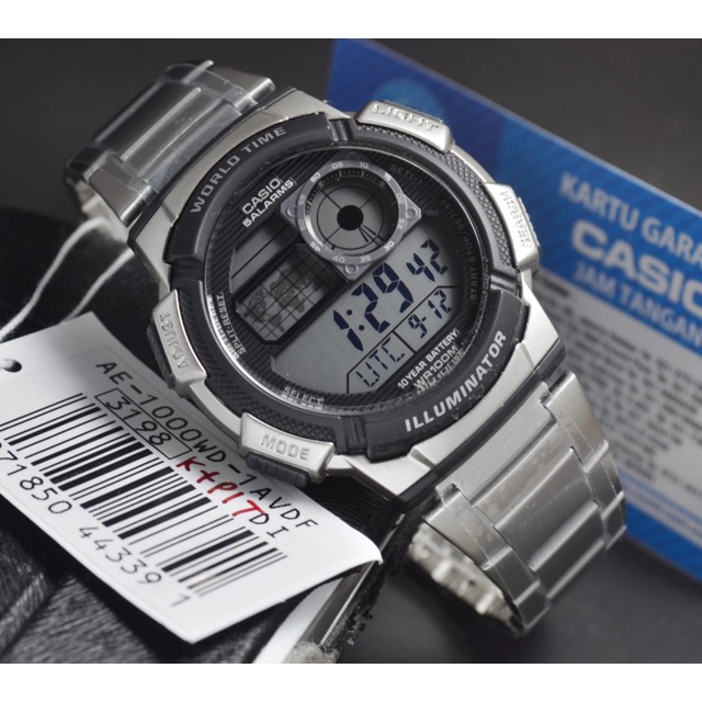 Jam tangan cowok rantai Casio ORIGINAL