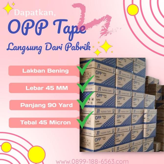 

(BISA COD) (Khusus Gojek & Grab)1 Dus Lakban Bening Nawa Tape Ukuran 45x90 Yard TERBATAS Kode 781