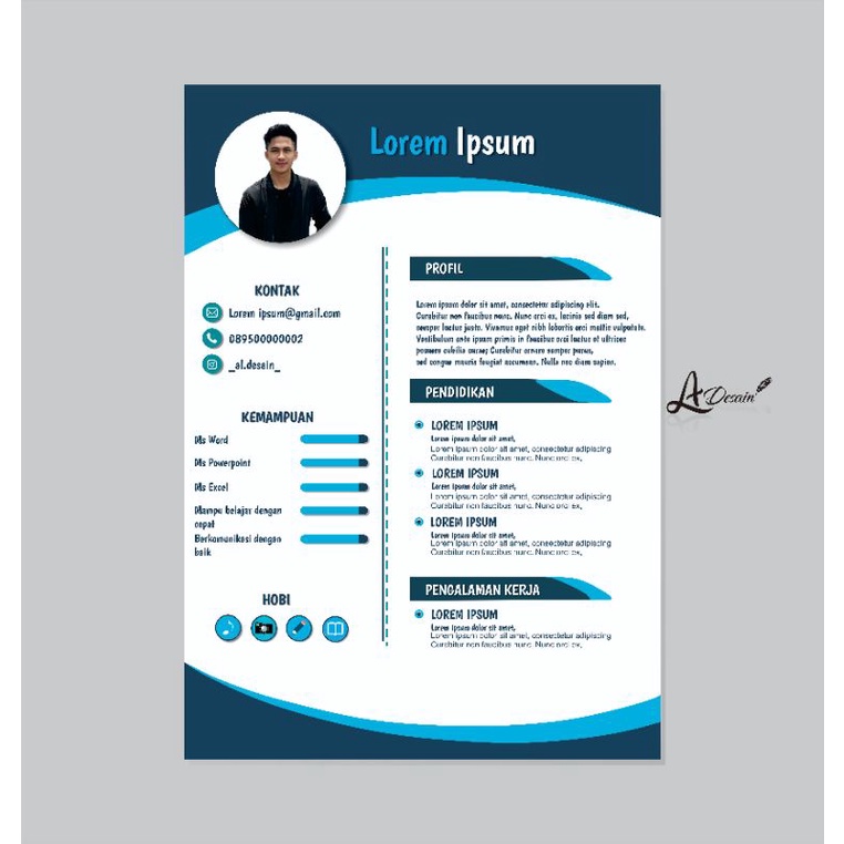 CV murah menarik plus surat lamaran kerja paket komplit