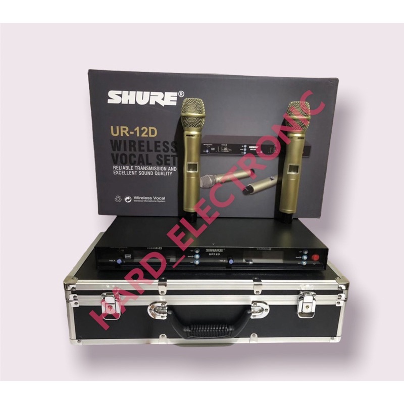 Mic Wireless SHURE UR12D / UR 12D Dual Handle With Hardcase