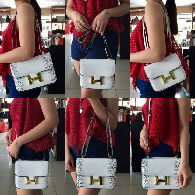 Constance Himalaya with Box Semipremium Bahan Croco White