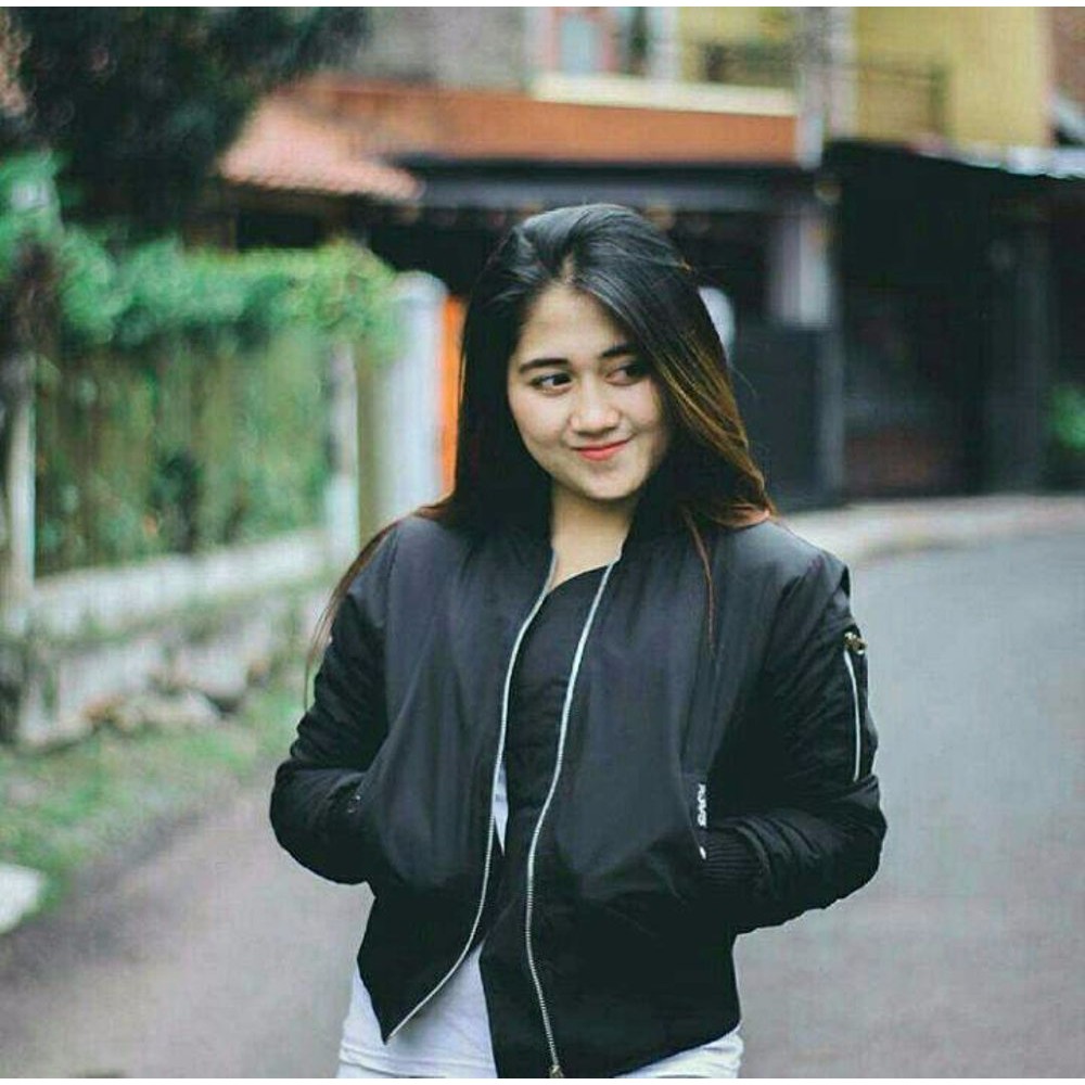 JAKET PILOT BOMBER POLOS WANITA Murah Berkualitas Grosir Promo - Hitam / Navy / Maroon / Hijau Army