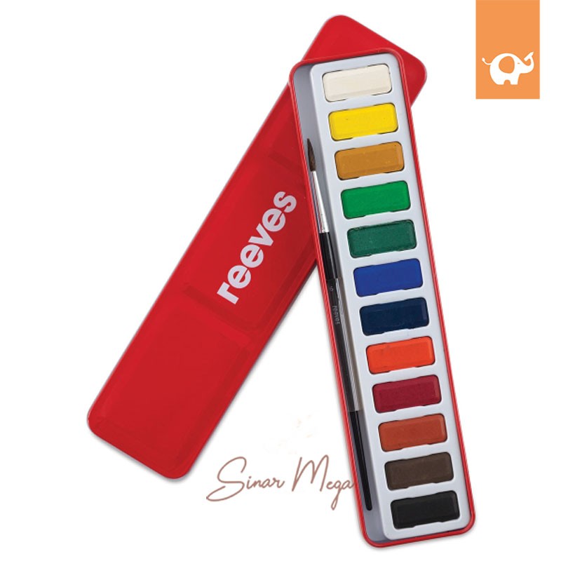  Reeves  Watercolour Cake 12 Colors Cat  Air  Murah Shopee 