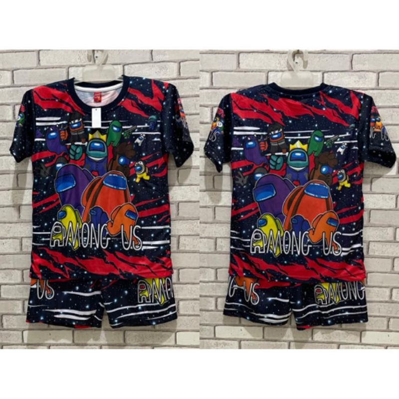 Setelan anak baju game / gaming printing murah