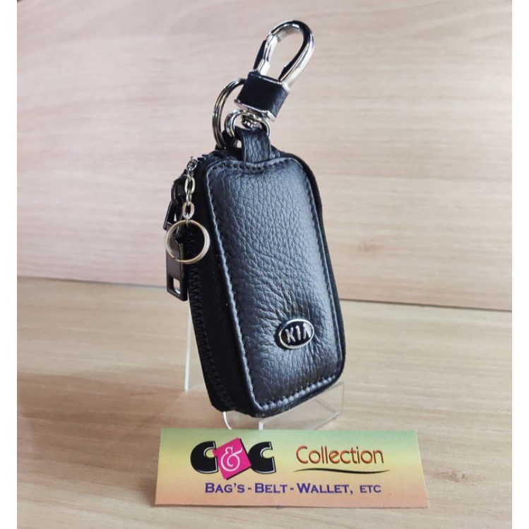 KIA gantungan kunci mobil KIA kulit asil transparan produk lokal