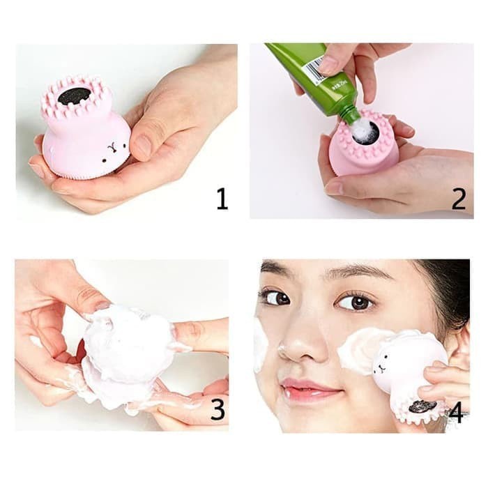 B ( B50 ) GURITA PEMBERSIH WAJAH / SIKAT CUCI WAJAH / SPONS WAJAH / FACIAL CLEANSING BRUSH GURITA