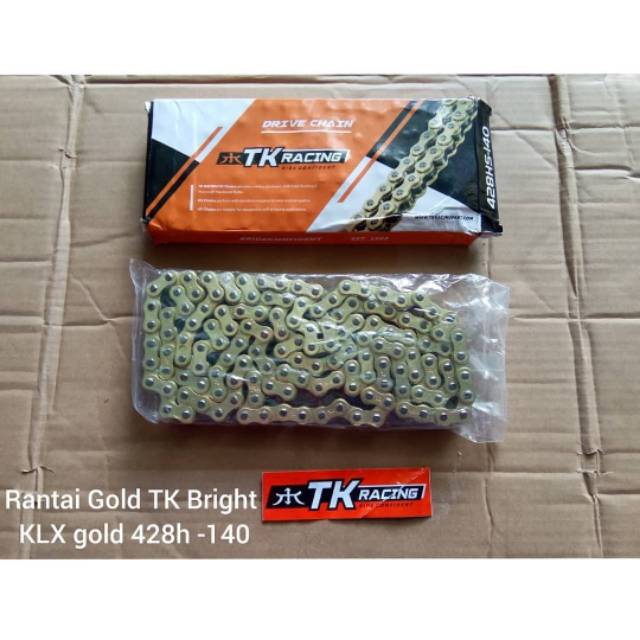 Rantai TK RACING 428 HS 140L/150L R15 KLX/CRF XABRE 150 DTRAKER BYSON FXR GOLD KUAT TEBEL 428HS