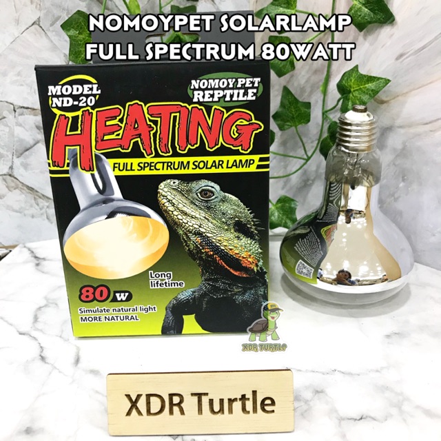 NOMOYPET SOLAR LAMP 80WATT LAMPU UVA UVB PENGGANTI MATAHARI REPTIL TORTO KURA DARAT KURA AIR SULCATA