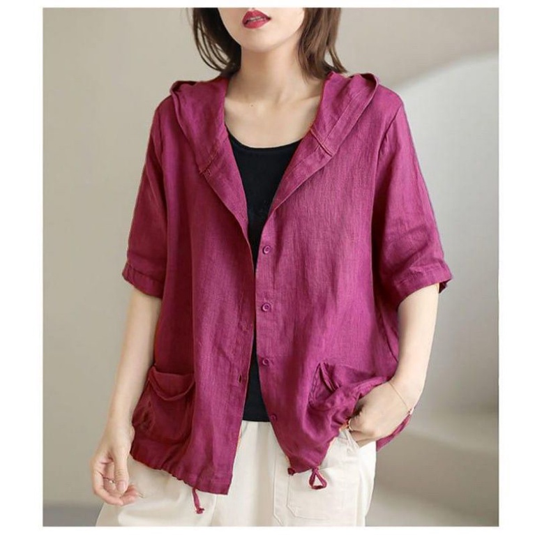 BISA COD | LIA LINEN OUTER / outer terbaru wanita / outer wanita bahan linen / Outer murah/ jaket wa