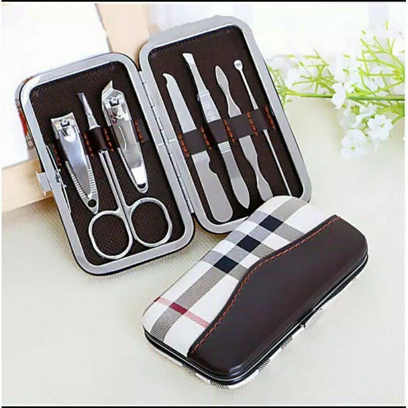 Sovenir Murah Stainless Manicure Set 7in1 Gunting KUKU Set Korek Kuping Jepitan Bulu-Perawatan&amp;Kecantikan Sovenir Manicure