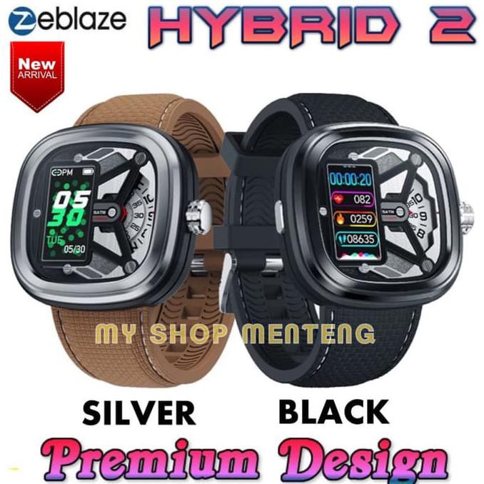 Ready Stok ZEBLAZE HYBRID 2 ORIGINAL SMART WATCH HEART RATE PREMIUM DESIGN - BLACK PROMO