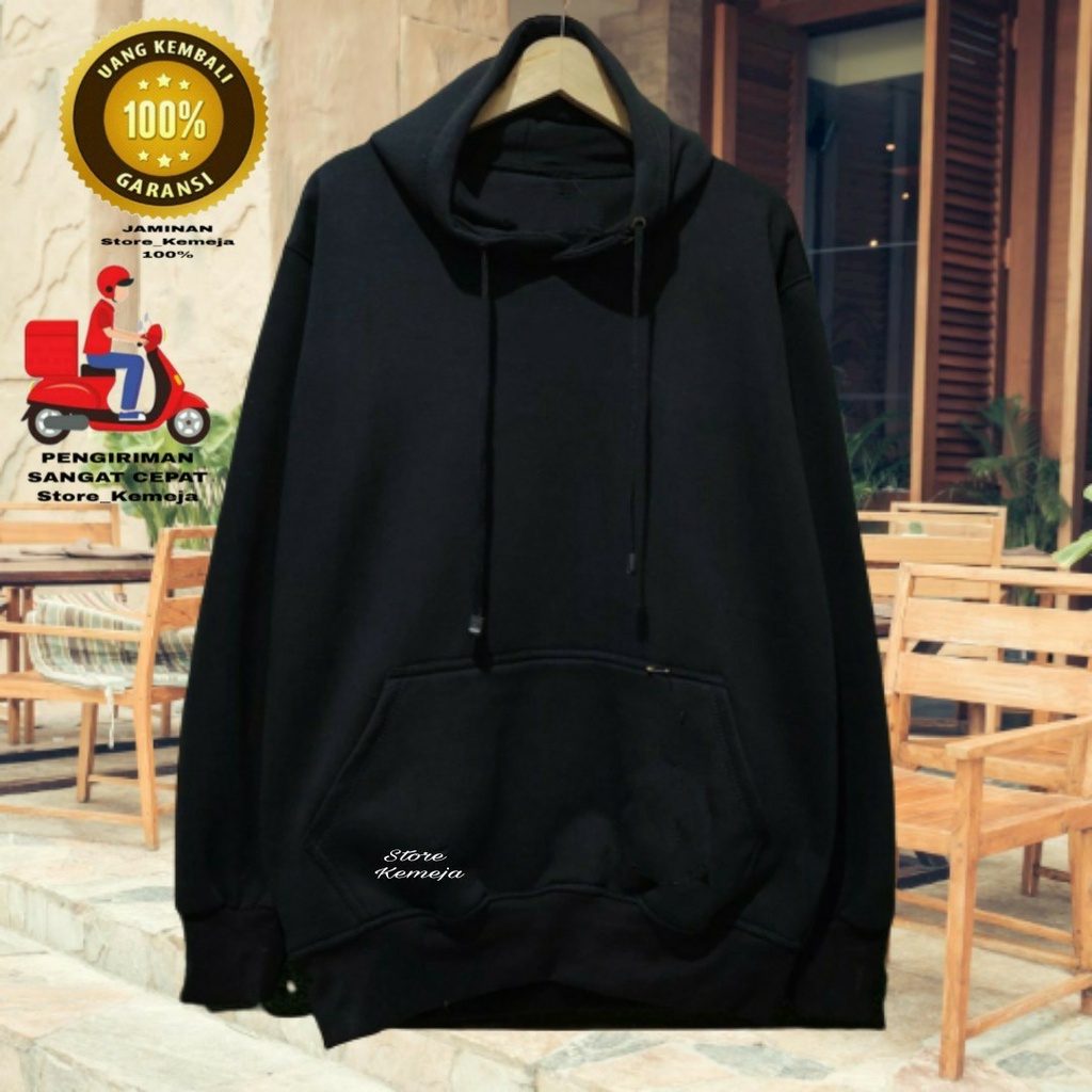 Sweater Hoodie Pria Hitam Polos Jaket Hoddie Cowok Keren Sweeter Hoddie Cowok Putih Polos Kekinian Suiter Distro Murah Bahan Katun Flacee Tebal