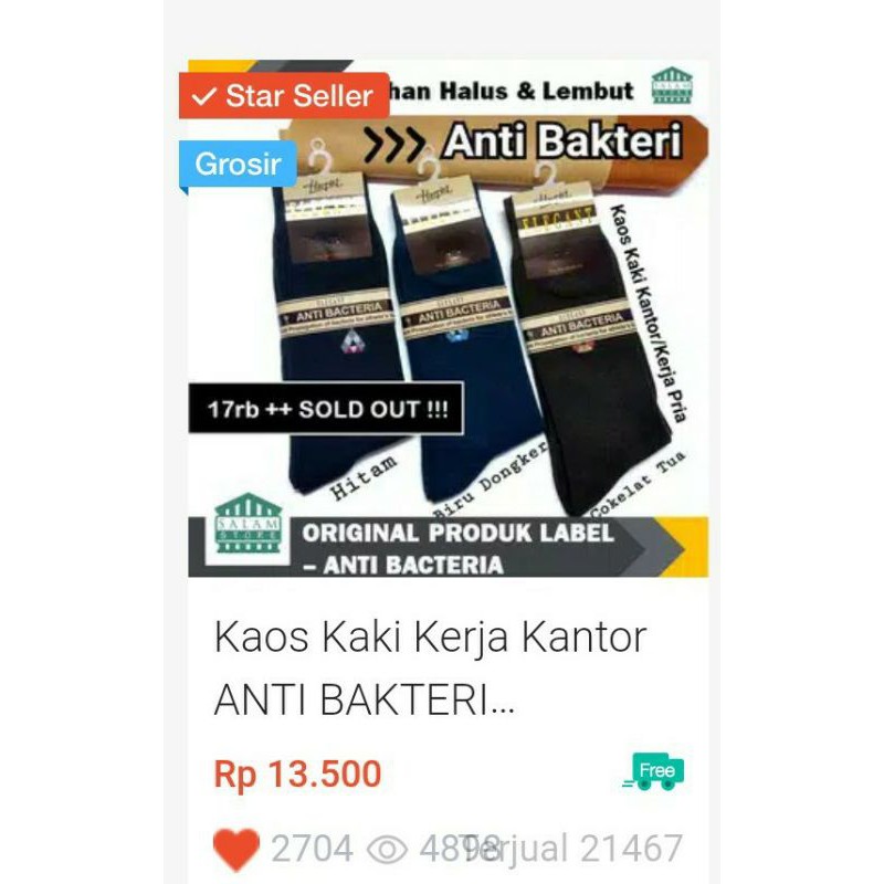 Kaos Kaki Kerja Kantor ANTI BAKTERI BACTERIA HARPIST ELEGANT PREMIUM Salam Store-5