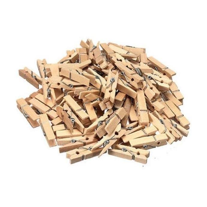 

~^~^~^] Wooden Clip 3.5 Cm Natural / Jepit Kayu / Klip Kayu warna natural